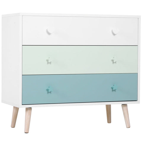 Rootz Children's Wardrobe - Children's Room Closet - Children's Drawer Cabinet - Storage Cabinet - 90 x 42 x 80 cm