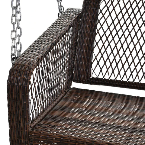 Rootz Swing Bench - Garden Swing Chair - Garden Bench - 2 Person - Brown - L160 x W68 x H48 cm