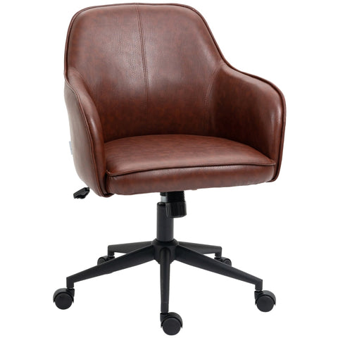 Rootz Office Chair - Height Adjustable - Swivel Function - Brown - 58.5 cm x 62 cm x 91 cm