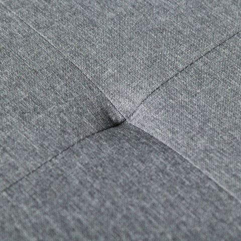 Rootz Bench - Bench Seat - Living Room - Bedroom - Entryway - Linen-like Polyester - Foam - Dark Gray + Black - 107 cm x 50 cm x 44 cm