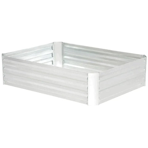 Rootz Tuinbed - Gegalvaniseerd Staal - Verhoogd Bed - Plantenbak - Bloempot - Zilver - 120 x 90 x 30 cm