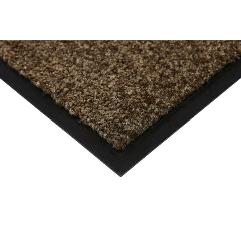 Rootz Doormat - Washable - Rubber Border - Non-slip - Brown - 150 x 90 x 0.7 cm