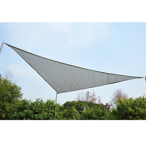 Rootz Sun protection - Awning - Triangle - 3 x 3 x 3 m/5 x 5 x 5 m - Shade - HDPE - Weatherproof - Stainless Steel - Gray