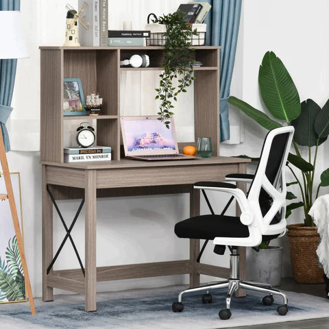 Rootz Desk - Computer Desk - Writing Table - Office Table - Bookshelf - 105 Cm X 50 Cm X 137.5 Cm