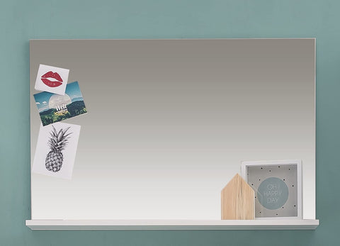 Rootz Mirror - Storage shelf - White - 91 x 60 x 14 cm