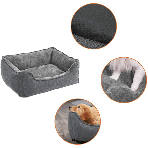 Rootz Deluxe Dog Bed - Washable Dog Bed - Removable Cover - Dog Beds - 90 x 75 x 25 cm