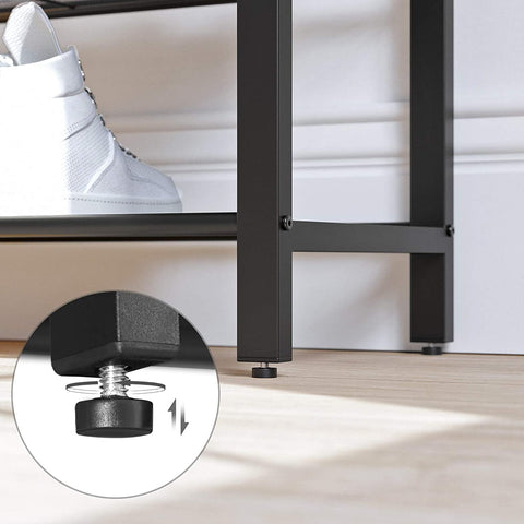 Rootz Shoe Rack - Shoe Cabinet for 16 Pairs of Shoes - Industrial Vintage Design - Wood and Metal - 100 x 30 x 92.5 cm