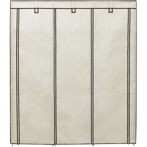 Rootz Wardrobe XXL - Wardrobe - Foldable Wardrobe - Beige - 150 x 175 x 45 cm (WxH x D)