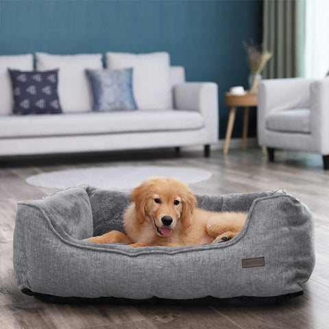 Rootz Deluxe Dog Bed - Washable Dog Bed - Removable Cover - Dog Beds - 90 x 75 x 25 cm