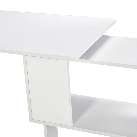 Rootz Desk - Corner desk - Shelves - Storage space - White - L-Shape - 120 x 110 x 74.5