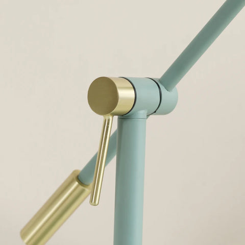 Rootz Table Lamp - Retro Table Lamp - Adjustable Angle - Heat Dissipating - Green/Gold - 22cm x 16cm x 70cm