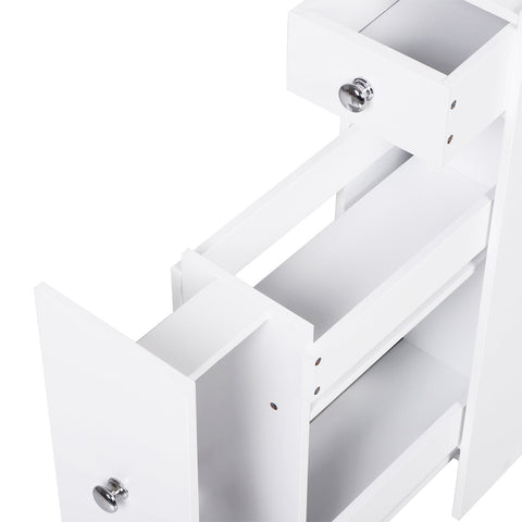 Rootz Badkamermeubel - Ladekast - Badkamermeubel - Opbergkast - 2 Lades - 1 Opbergvak - Hout - 48 x 17 x 57 cm - Wit