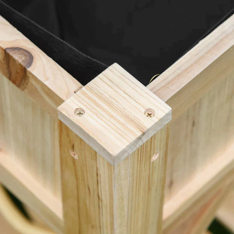 Rootz Planting Bed - Wooden Raised Bed - With 6 Separate Cultivation Areas - Plant Table - Flower Box - 78.5 x 58 x 81 cm