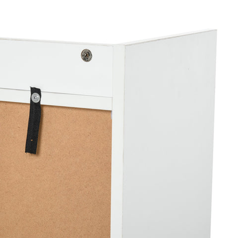 Rootz Schoenenkast - Deuren - Schoenenrek - Planken - Opbergvak - 60 x 30 x 92 - Wit - Bruin