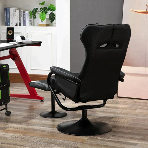 Rootz Relaxation Chair - TV Chair - Upholstered Chair - Gaming Couch - Stool - Black/Grey - 67 x 82.5 x 103 cm