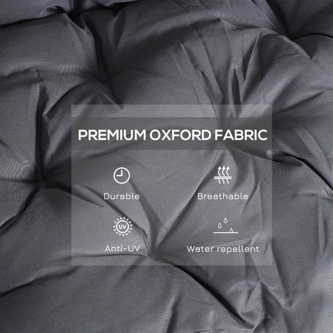 Rootz Bench Cushion - Bench Pad - Chair Cushion - Swing Chair Cushion - Cushion - Grey - L98 x W100 x D8cm