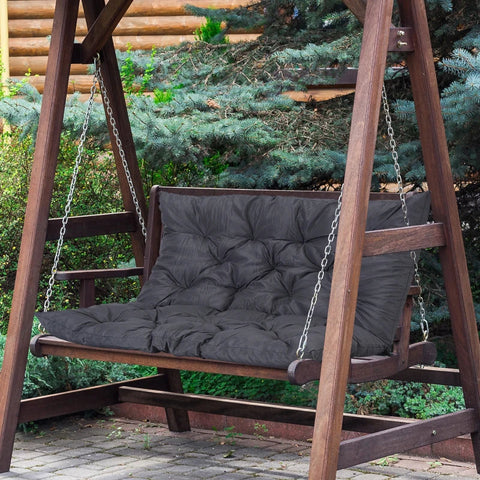 Rootz Bench Cushion - Bench Pad - Chair Cushion - Swing Chair Cushion - Cushion - Grey - L98 x W100 x D8cm