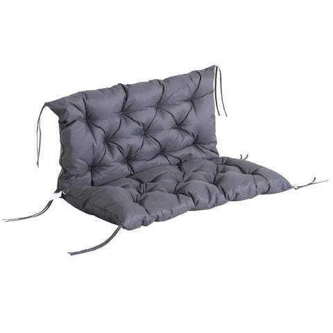 Rootz Bench Cushion - Bench Pad - Chair Cushion - Swing Chair Cushion - Cushion - Grey - L98 x W100 x D8cm