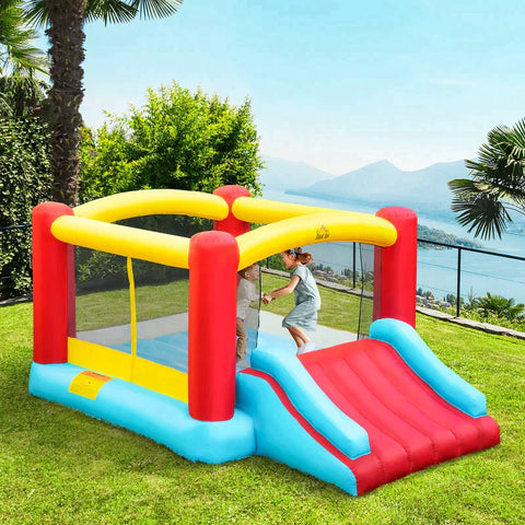 Rootz Bouncy Castle - Blower Bouncy Castle - Play Castle - Slide Playhouse Inflatable - Large Bouncy Castle - Colorful - 366 X 274 X 183 Cm