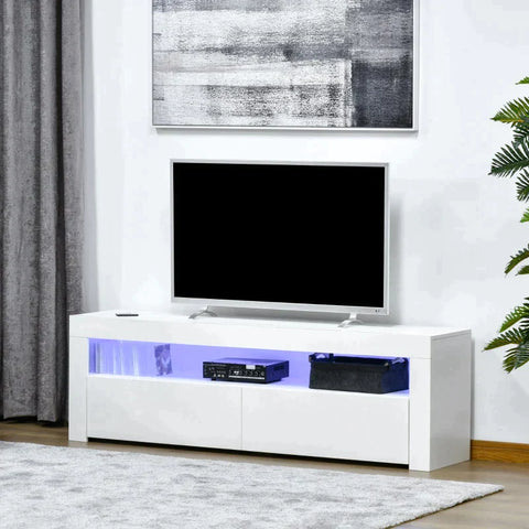 Rootz TV Stand - Remote Control - Led Light Bar - Living Room - 160 cm x 35 cm x 50 cm