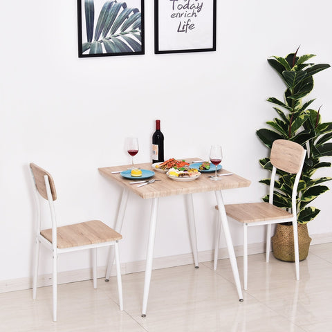 Rootz Esszimmer-Set – Esstisch – Esszimmerstühle – 3-teilig – Holz – Naturfarbe – 2 Stühle