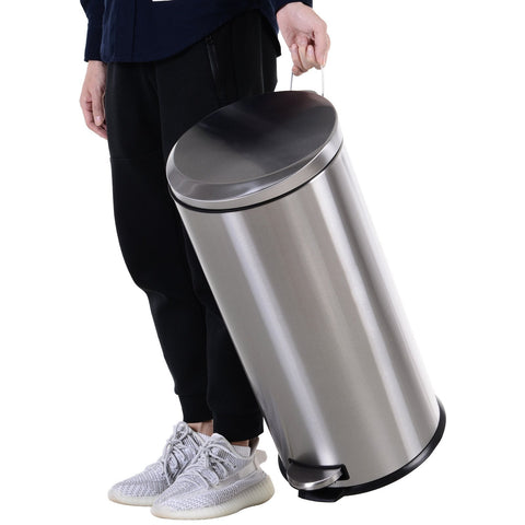 Rootz Prullenbak - Pedaalemmer - 20/30 L - Binnenemmer - Soft Close - RVS - Zilver