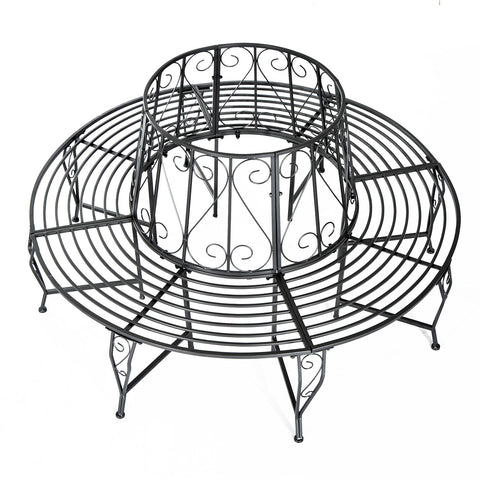 Rootz Tree Bench - Garden Bench - Round Bench - 360 Degrees - Metal - Round - 160 cm Diameter