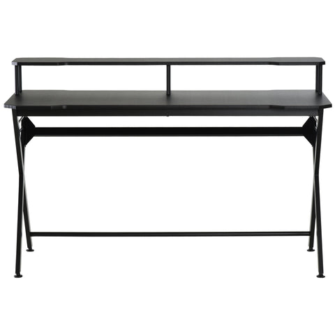 Rootz Gaming-Schreibtisch – Computertisch – Kopfhörerhaken – verstellbare Beine – Schwarz – Höhe – MDF – Stahl