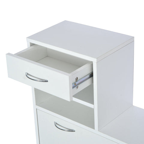 Rootz Wardrobe set - Shoe cabinet - Coat rack - Mirror - Wardrobe panel - Storage space - 1 drawer - 2 storage compartments - White