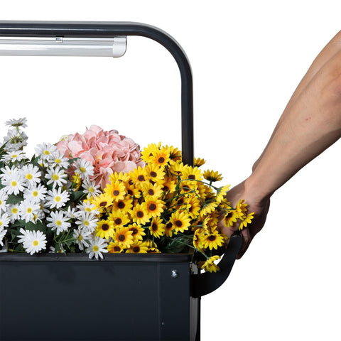 Rootz Planter - Garden box - Elevated - Steel - Dark Gray - 90 x 51 x 100 cm