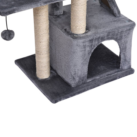 Rootz Scratching Post - Scratching Trunk - XL - Climbing Tree - Plush - Grey