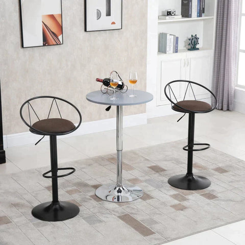 Rootz Bar Stool - Stool - With Footrest - Black/Brown - 51 cm x 46 cm x 100 cm