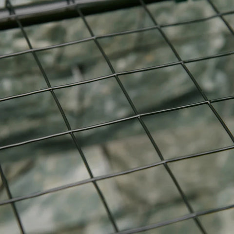 Rootz Plant Rack - 3 Tier - Mesh Shelves - Indoor & Outdoor - Metal Frame - Green - 222 x 30 x 114 cm