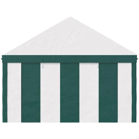 Rootz Party Tent - Beer Tent - Removable Side Walls - Four Large Windows - Steel + Plastic - White + Green - 5 x 4 m