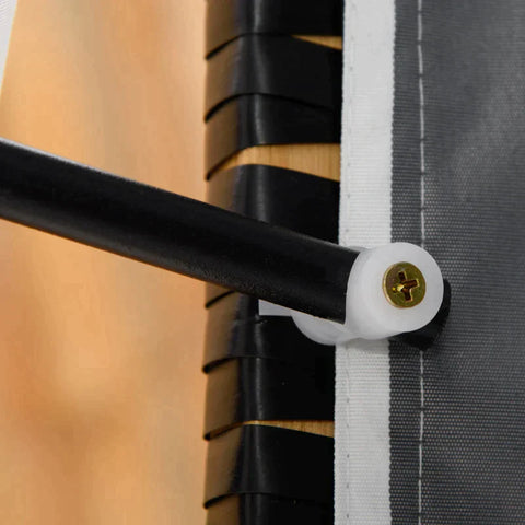 Rootz Beach Chair - Double Sun Lounger With Roof - Double Lounger With Cup Holders - Chaise Longue - 5-level Backrest - PE Rattan - Gray + White - 118 x 79 x 160 cm