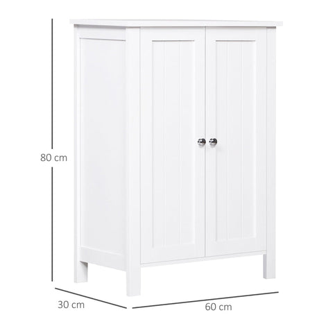 Rootz Cabinet - Bathroom Cabinet - Bathroom Shelf - Standing Cabinet - White - 60 x 30 x 80 cm