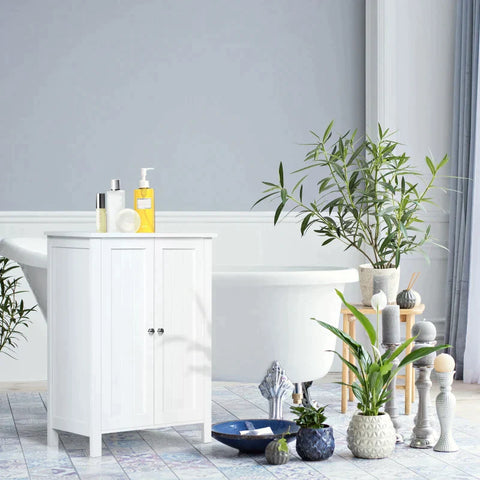 Rootz Cabinet - Bathroom Cabinet - Bathroom Shelf - Standing Cabinet - White - 60 x 30 x 80 cm