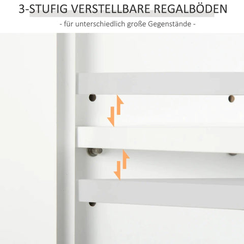 Rootz Cabinet - Bathroom Cabinet - Kitchen Cabinet - Wall Cabinet - Bathroom Shelf - Wood - White - 60 x 19.8 x 58 cm