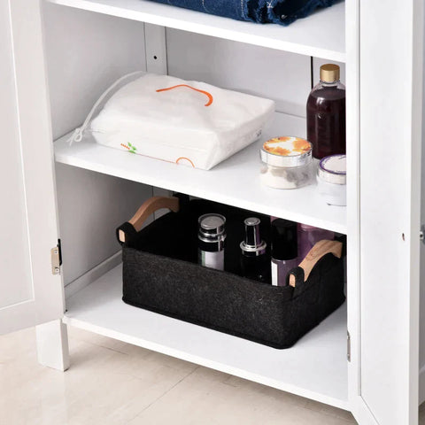 Rootz Cabinet - Bathroom Cabinet - Bathroom Shelf - Standing Cabinet - White - 60 x 30 x 80 cm