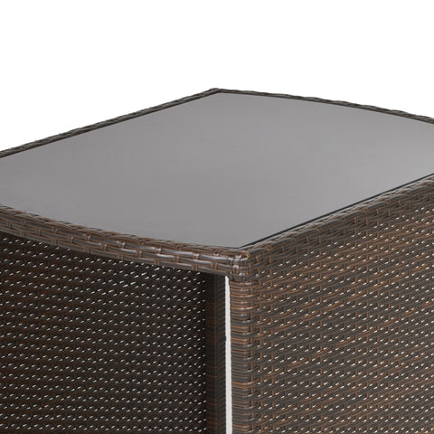 Rootz Garden set - PE/Rattan/Polyester - 3-part Garden seating group - Chic - Brown - 66.5 x 51 x 72.5 cm