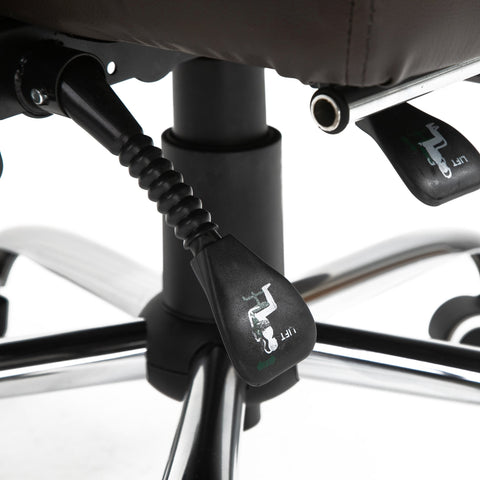 Rootz Office Chair - Gaming Chair - Gaming Chair - Swivel Chair - Ergonomic - Footrest - Adjustable - 64.5 x 69 x 117-127 cm - Brown