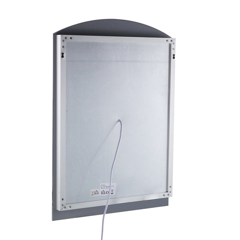 Rootz Bathroom Mirror - Wall Mirror - Mirror - Aluminum - LED Lighting - White Light - Glass - 50 x 4 x 70 cm