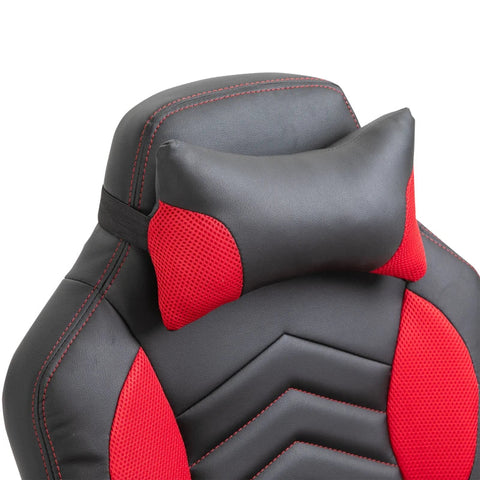 Rootz Gaming Chair - Massage Chair - Office Chair - Heat Function - 6 Vibration Points - Massage Function - Red - 68 X 69 X 108-117cm