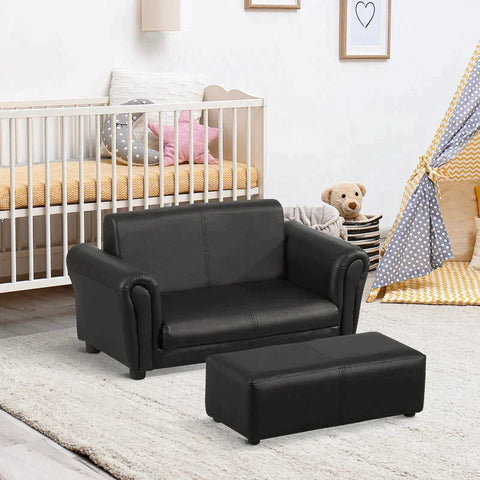 Rootz Children's Sofa - Children's Armchair - Children's Couch - Sofa Armchair - Sofa - Black - 83 X 42 X 41 Cm