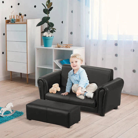 Rootz Kindersofa - Kindersessel - Kindercouch - Sofasessel - Sofa - Schwarz - 83 x 42 x 41 cm