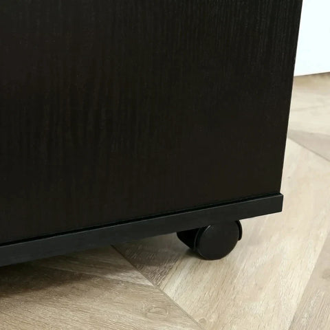 Rootz Printer Table - Printer Stand - Office Trolley - Trolley Filing Cabinet - Office Cabinet With Drawers - Brown