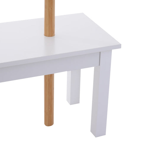 Rootz Clothes Rack - Coat Hook - Coat Hanger - Storage Bench - Tree Design - Natural Wood - 80 x 30 x 180 cm