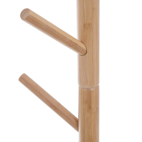 Rootz Clothes Rack - Coat Hook - Coat Hanger - Storage Bench - Tree Design - Natural Wood - 80 x 30 x 180 cm