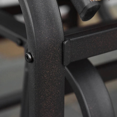 Rootz Garden Slide Chair - Outdoor Chair - Rocking Chair - Brown - 62 x 75 x 91.5 cm