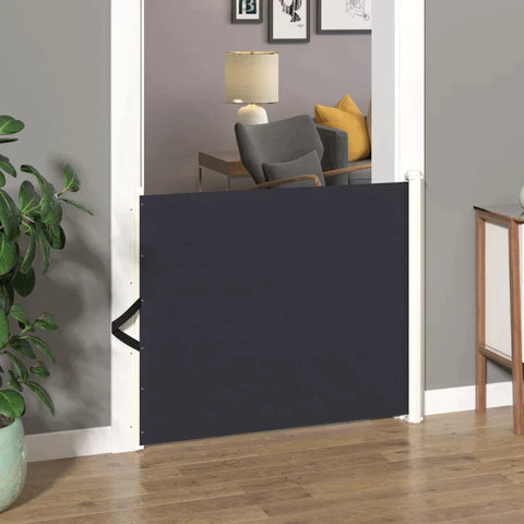 Rootz Pet Safety Gate - Security Gate - Smart Pet Gate - Retractable Safety Gate - Grey - 115Lx82.5Hcm